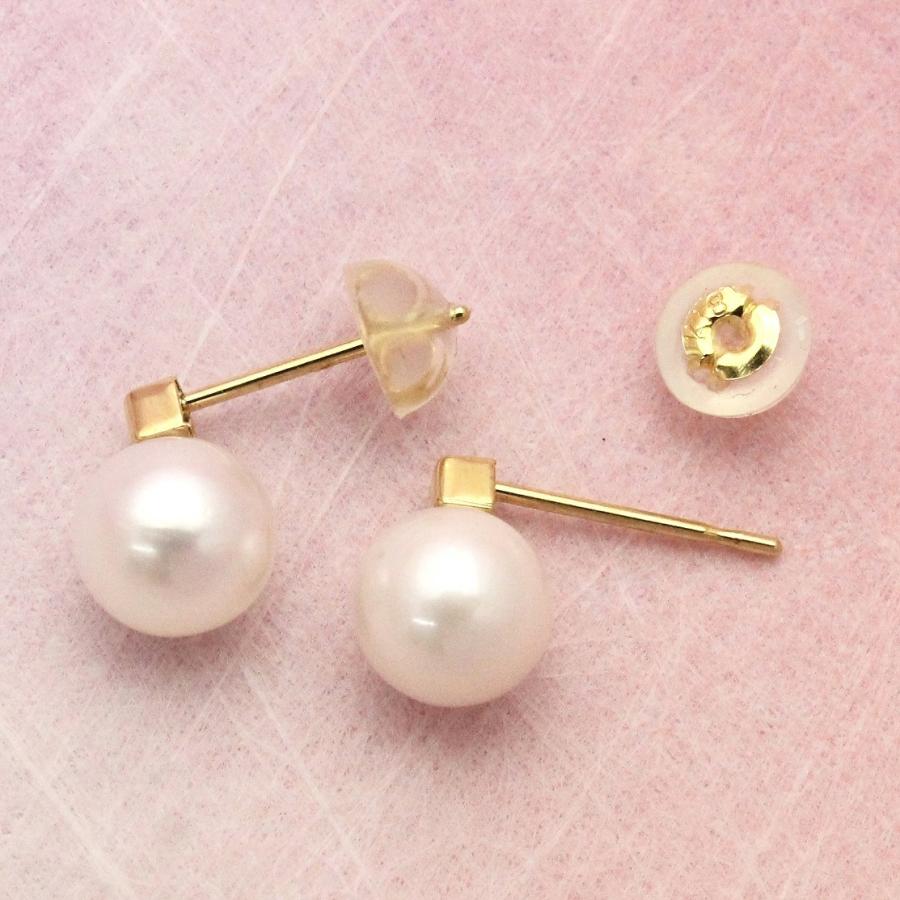 K18 イエローゴールド パールピアス 淡水パール タンスイ fefプライス |  | 01