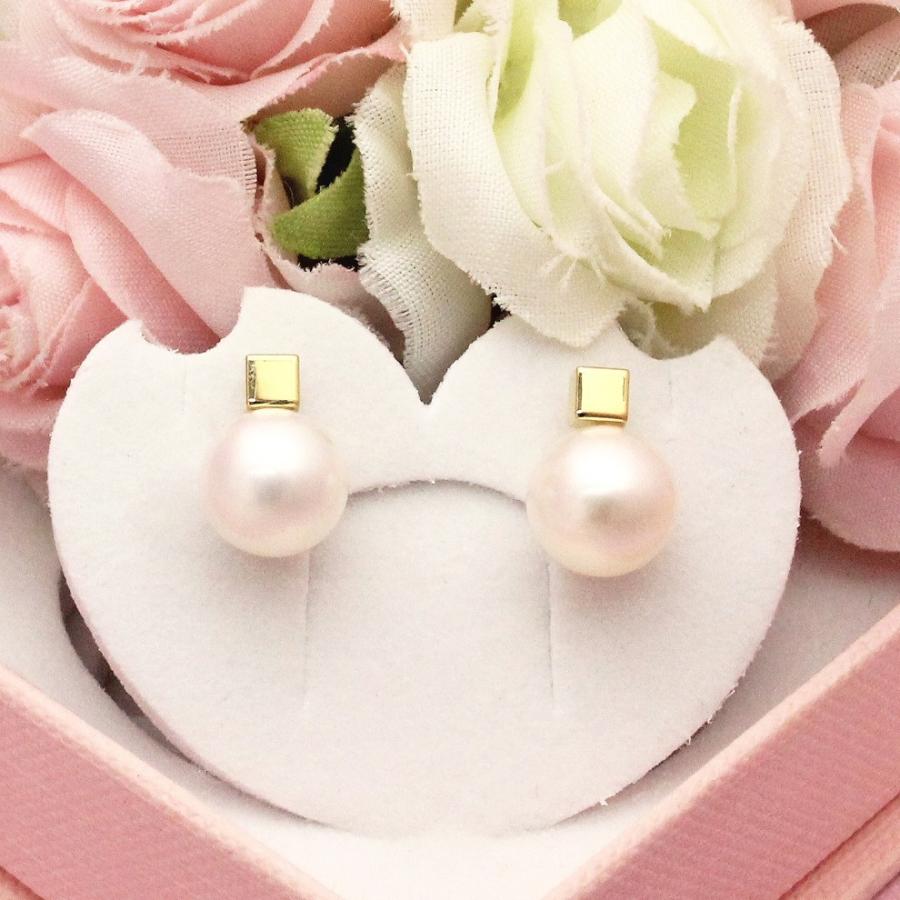 K18 イエローゴールド パールピアス 淡水パール タンスイ fefプライス | 