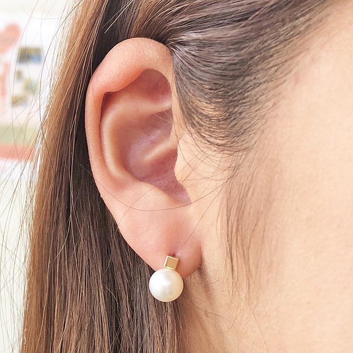 K18 イエローゴールド パールピアス 淡水パール タンスイ fefプライス |  | 03