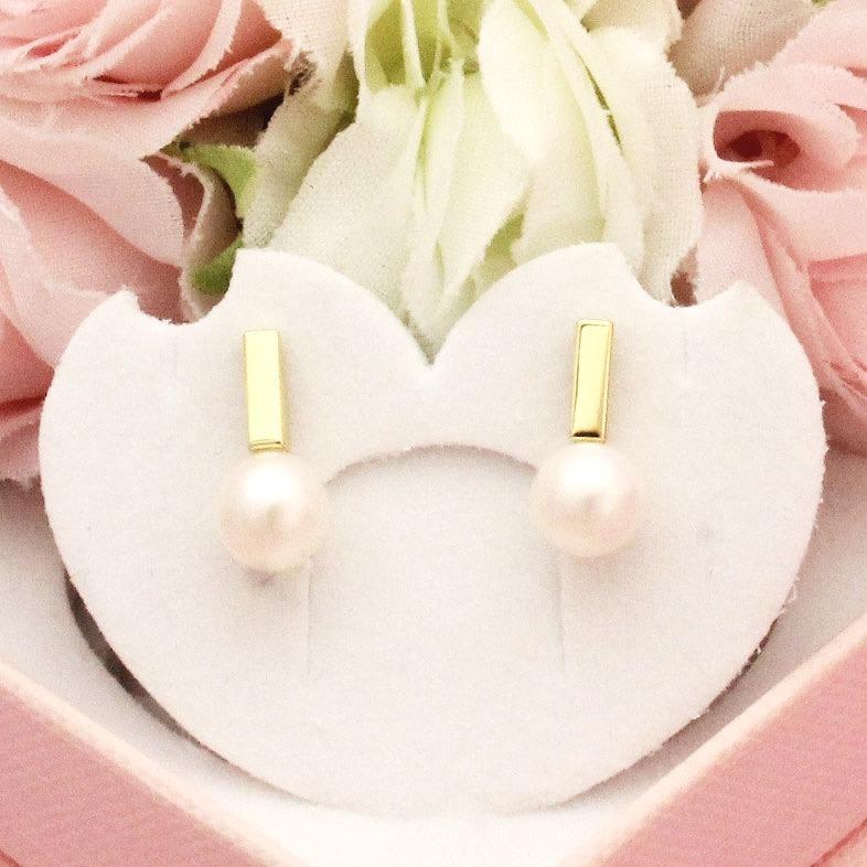 K18 イエローゴールド パールピアス 淡水パール タンスイ fefプライス | 