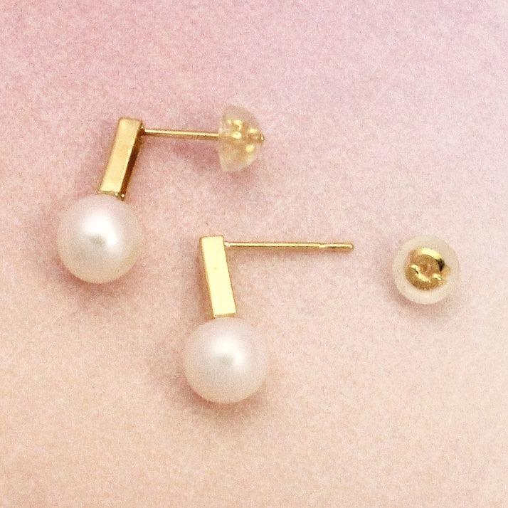 K18 イエローゴールド パールピアス 淡水パール タンスイ fefプライス |  | 02