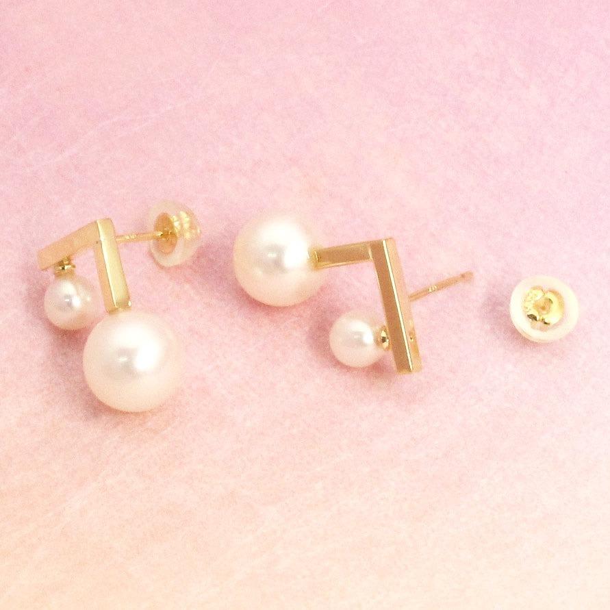K18 イエローゴールド パールピアス 淡水パール タンスイ fefプライス |  | 01