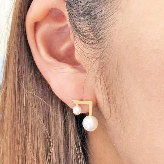 K18 イエローゴールド パールピアス 淡水パール タンスイ fefプライス |  | 03