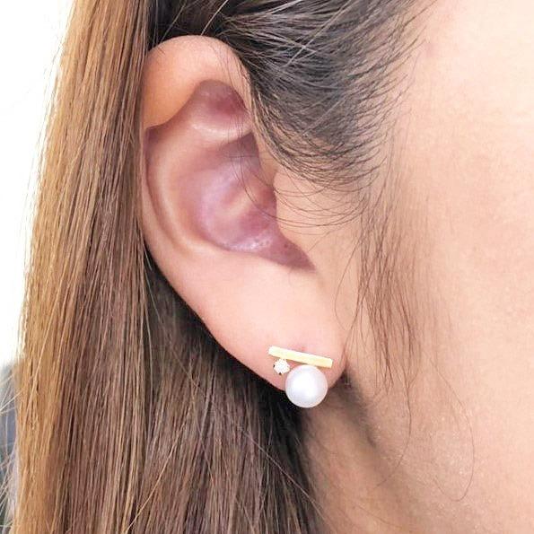 K18 イエローゴールド パールピアス 淡水パール タンスイ fefプライス |  | 03