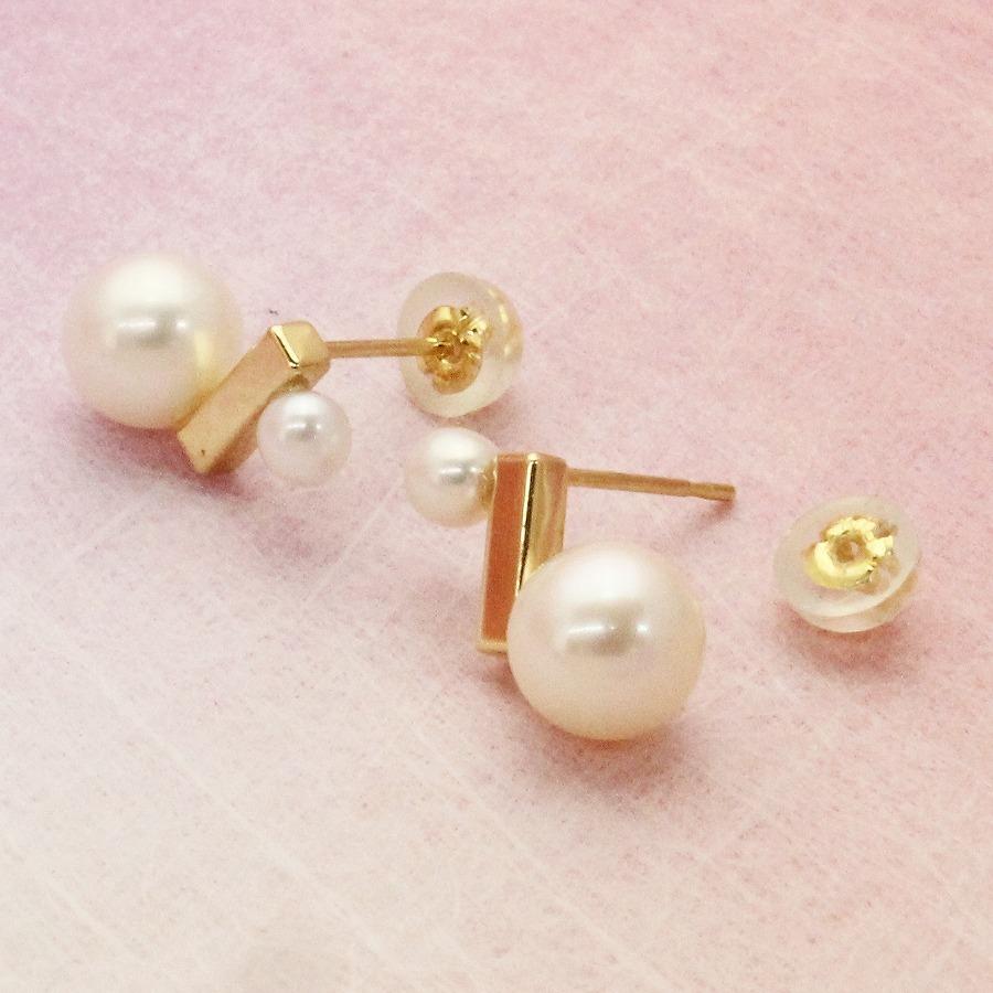 K10 イエローゴールド パールピアス 淡水パール タンスイ fefプライス |  | 01