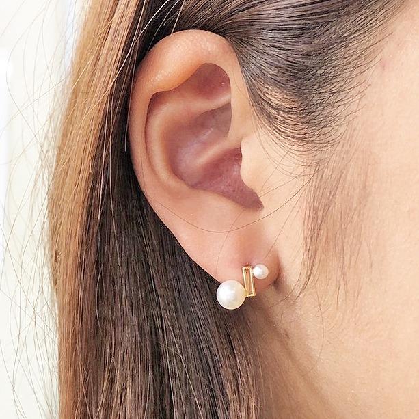 K10 イエローゴールド パールピアス 淡水パール タンスイ fefプライス |  | 02