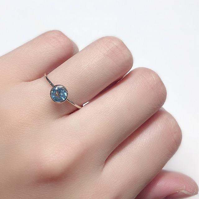 K10イエローゴールド ブルートパーズ 11月 誕生石 重ね着けリング 指輪 fefプライス |  | 04