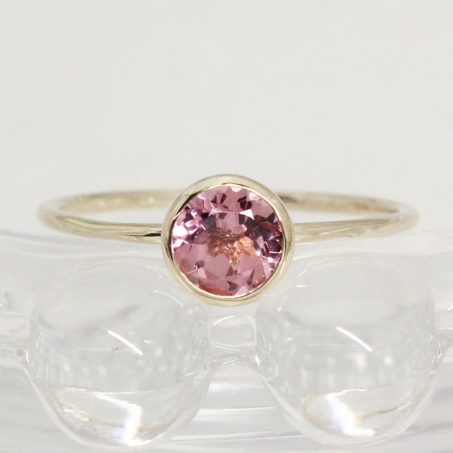 K10イエローゴールド ピンクトルマリン 10月 誕生石 重ね着けリング 指輪 fefプライス |  | 01
