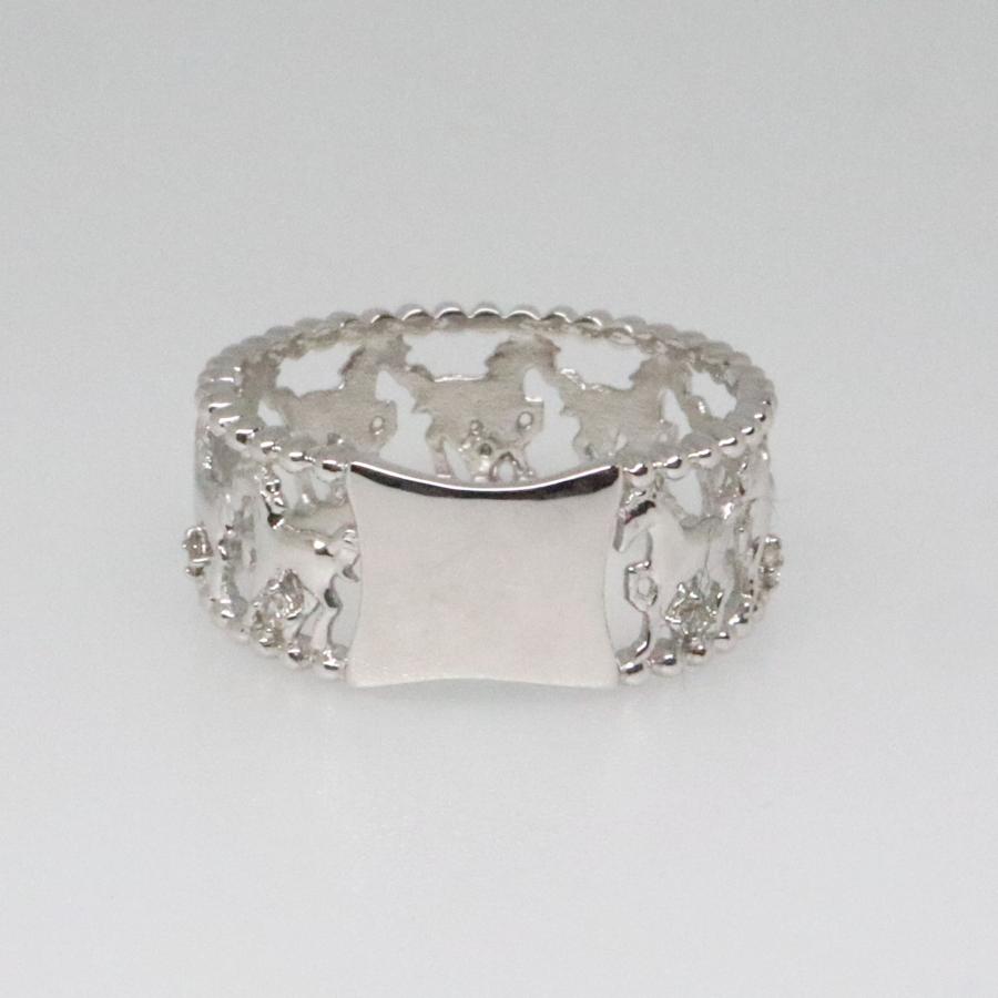 K10 ホワイトゴールド ダイヤリング 馬モチーフ うまくいく fefプライス |  | 05