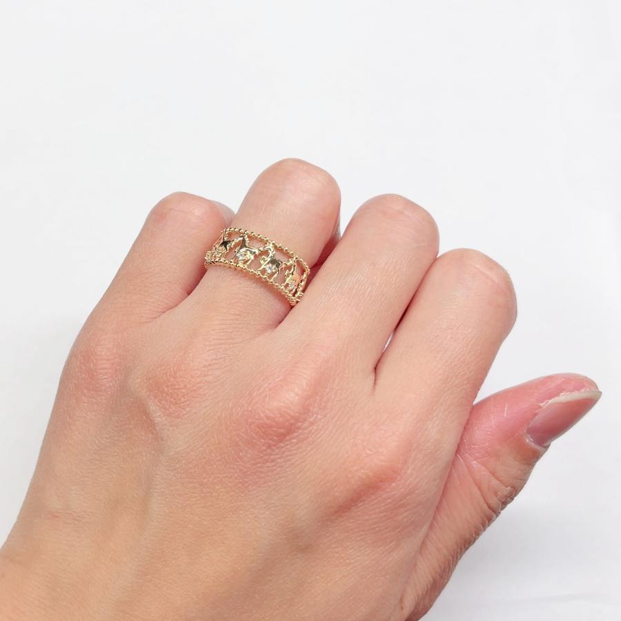 K10 イエローゴールド ダイヤリング 馬モチーフ うまくいく fefプライス |  | 06