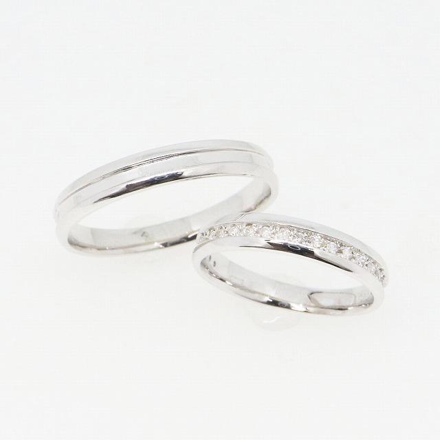 K10ホワイトゴールド 結婚指輪 マリッジリング ペアリング fefプライス | 