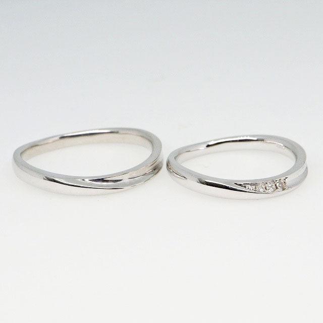 K10ホワイトゴールド 結婚指輪 マリッジリング ペアリング fefプライス |  | 03