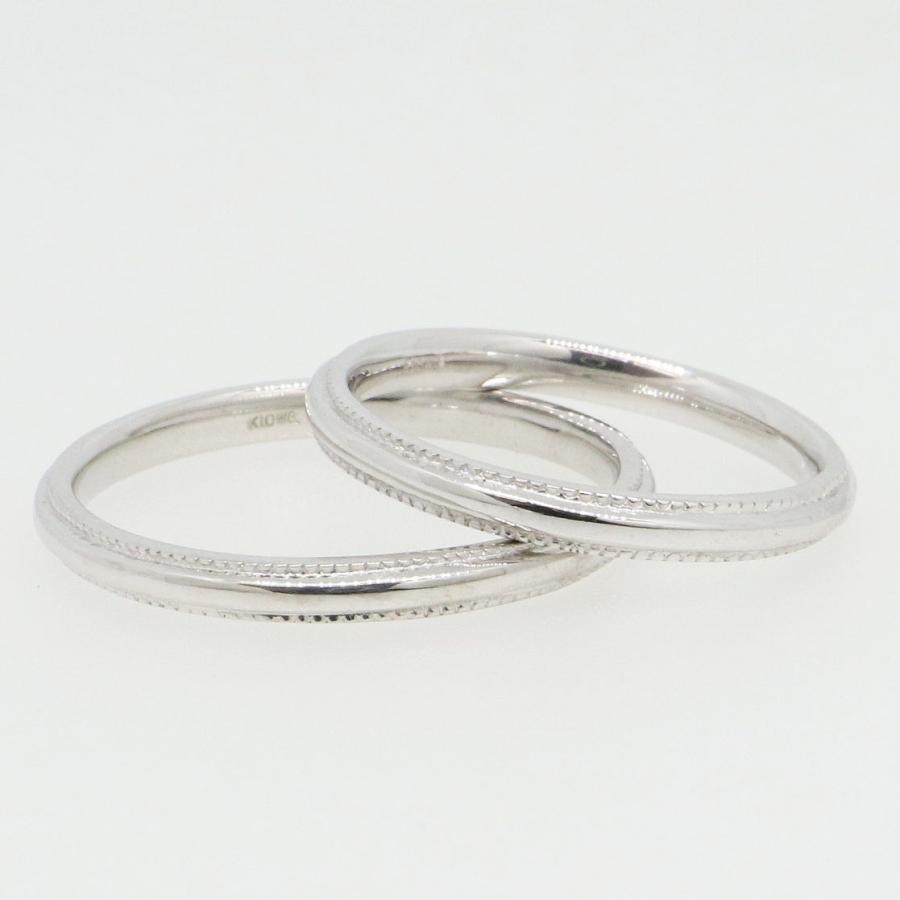 K10ホワイトゴールド 結婚指輪 マリッジリング ペアリング fefプライス |  | 02