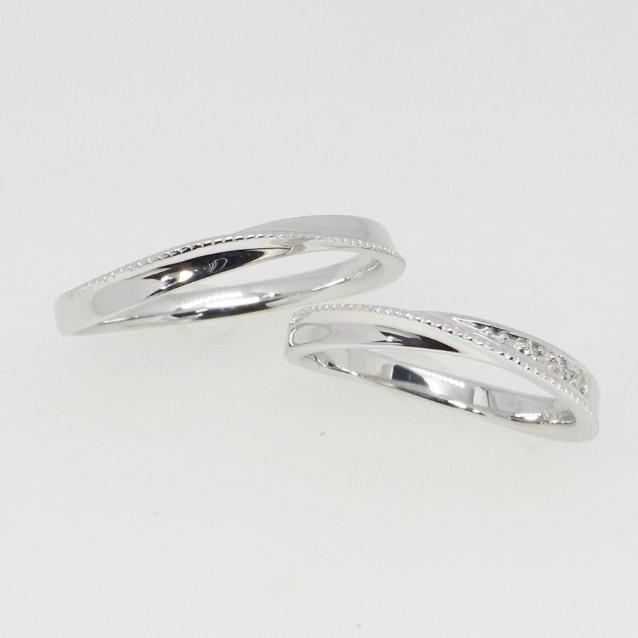 K10ホワイトゴールド 結婚指輪 マリッジリング ペアリング fefプライス | 