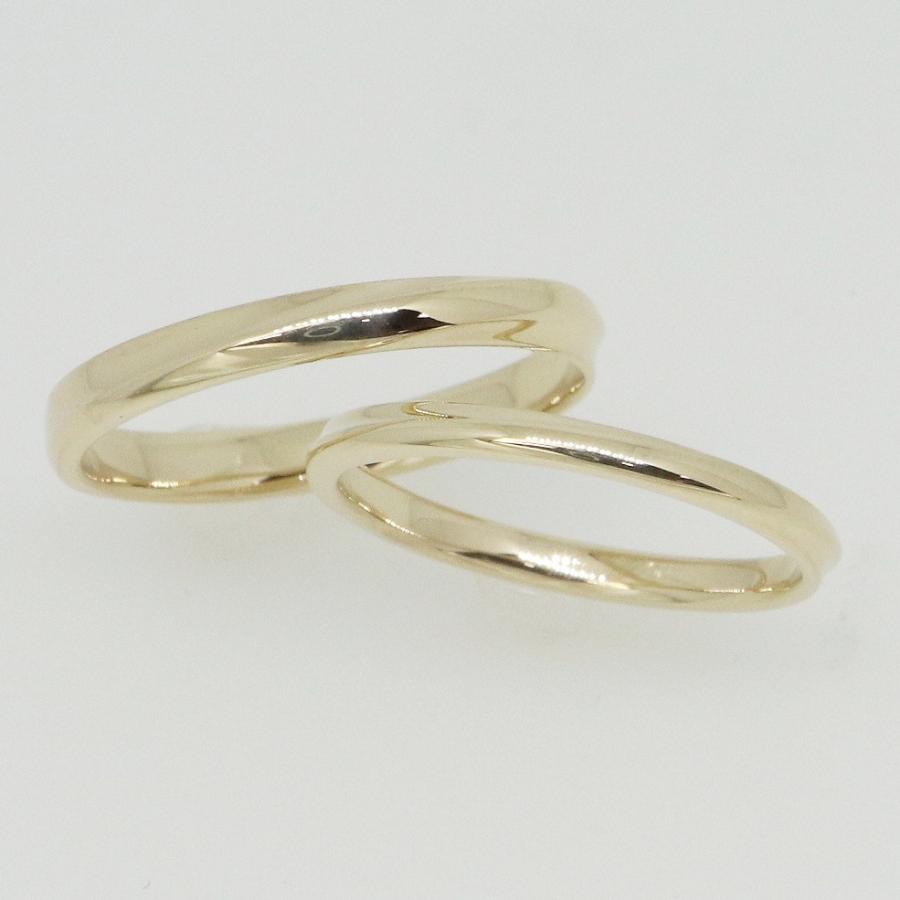 K10イエローゴールド 結婚指輪 マリッジリング ペアリング fefプライス | 