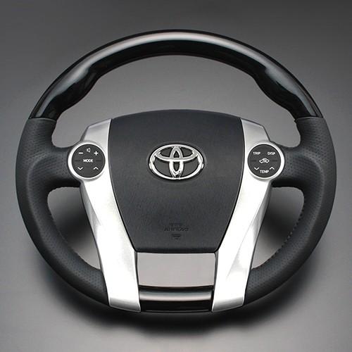 プリウス / プリウスPHV 30系 前期 黒木目 エグゼクティブパッケージ（パネル33P＋ステアリング＋シフトノブ） 高品質 / フェガーリ FEGGARI LUNA