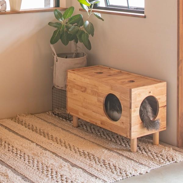 猫 おしゃれ 木製 北欧 キャットハウス NATURAL SIGNATURE