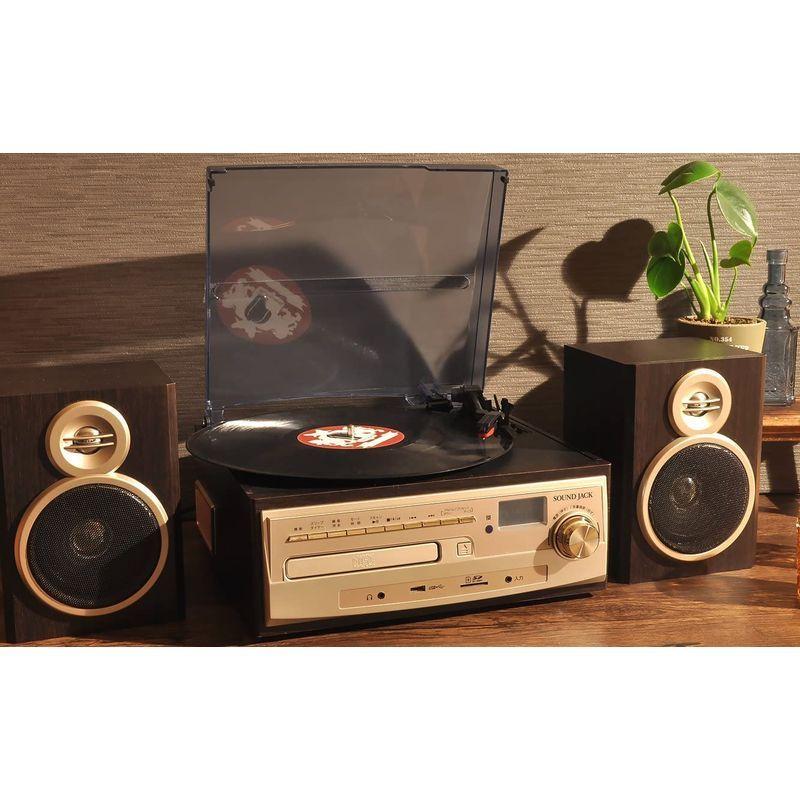 ベルソス マルチレコードプレーヤー レコード カセット CD ラジオ USB SD 外部音源 再生/録音可能 ステレオ ブラウンウッド調 M マルチレコードプレーヤー レコード カセット CD ラジオ USB SD 外部音源 再生/録音可能 ステレオ ブラウンウッド調