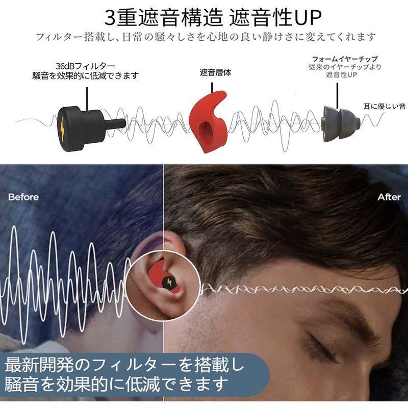 耳栓 安眠 睡眠 防音 勉強 飛行機 水洗い可能 繰り返し使用可能完全防音 遮音値36dB 聴覚過敏  :20220625065656-00248:フェイロー - 通販 - Yahoo!ショッピング