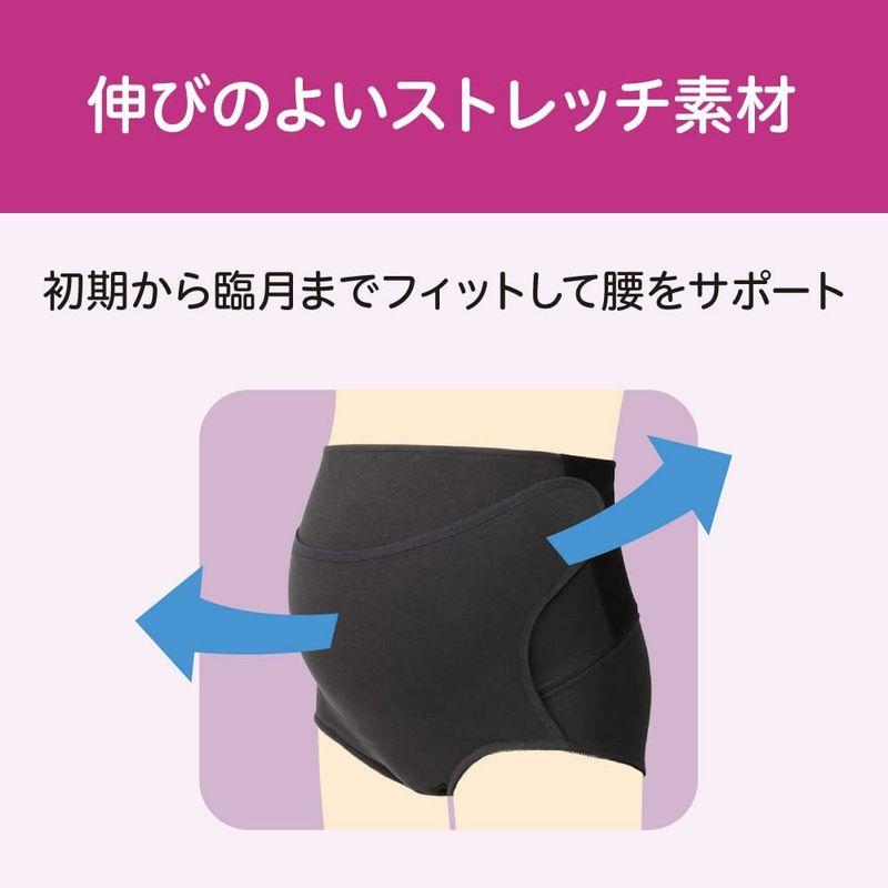 ピジョン 初期から使える 妊婦さんの腰サポートパンツ ブラック L