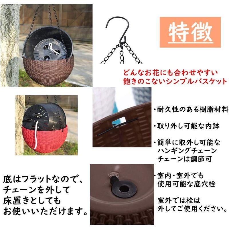好評好評ハンギングバスケット ハンギングポット ハンギングプランター 植木鉢 丸 吊り下げ チェーン付き (小, グレー) 鉢底石、軽石 PATIKIL 125 mm プラントポットホールパッド 50個 不織布 フラワーシェイプ 盆栽ボトム土壌マット グリーン