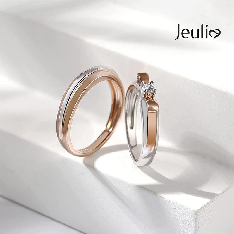 見事な Jeulia ペアリング カップル レディースリング S925 メンズリング 結婚指輪 婚約指輪 指輪 ペアリング カップルリング 青いリング２個セット  BOX付き エンゲージ リング 専用ギフトボックスつ