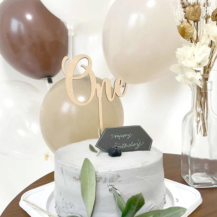 ケーキトッパー 1歳 BIG One 木製 数字 誕生日 記念日 おしゃれ