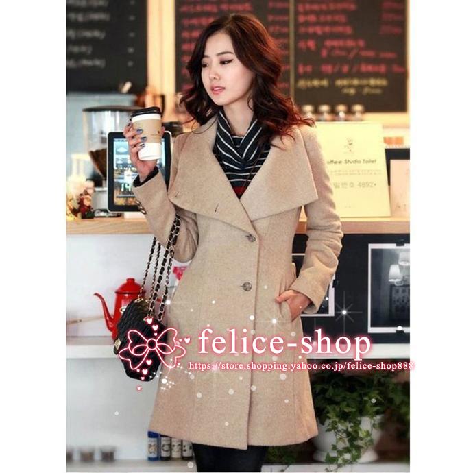 チェスターコート レディース 秋 冬 ミディアム丈 冬コート アウター 折り襟 無地 着痩せ 体型カバー お洒落 きれいめ 上品 通勤 結婚式 代 30代 40代 Sy0861 Felimf Feliceショップ 通販 Yahoo ショッピング