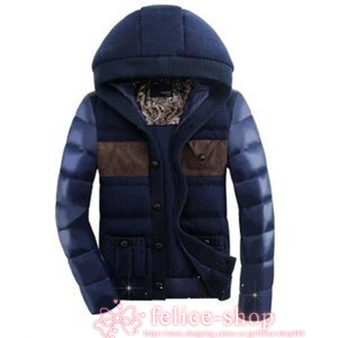 玄関先迄納品 ダウンジャケットメンズダウンコートフード付き冬暖かいショート ダウンジャケットメンズダウンコートフード付き冬暖かいショートブアウタースリム コート アウター Dagl Tg