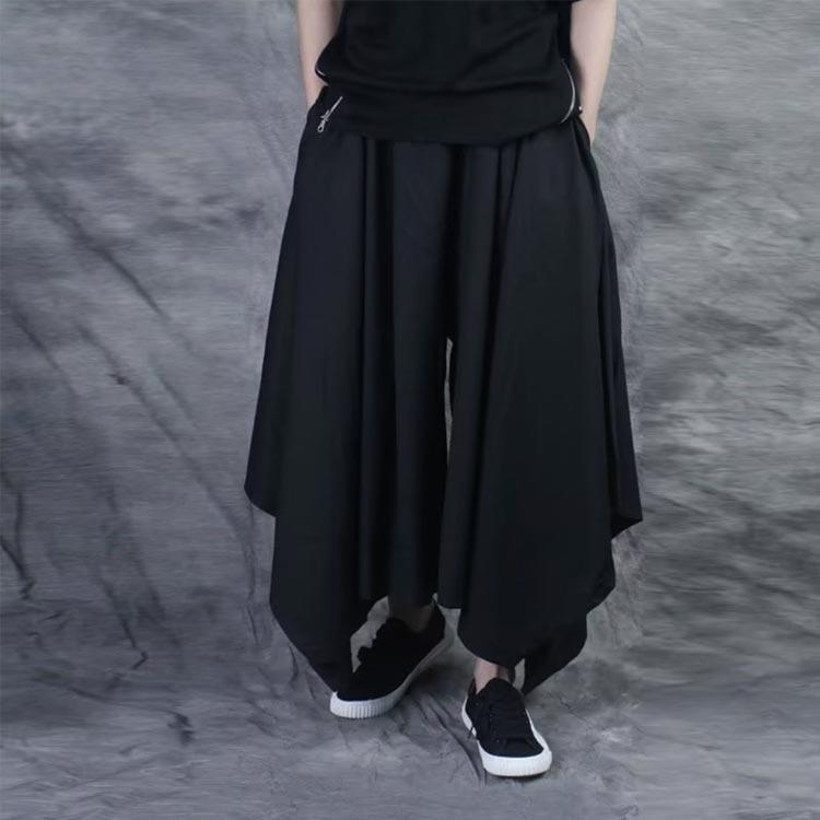 サルエルパンツ 袴パンツ メンズ ワイドパンツ ゆったり ガチョウ