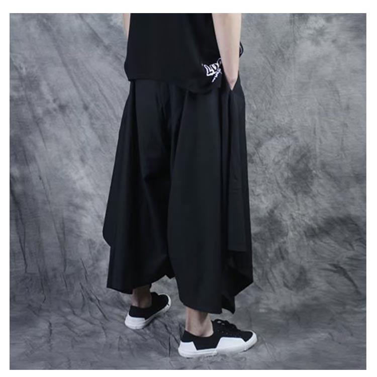 サルエルパンツ 袴パンツ メンズ ワイドパンツ ゆったり ガチョウ