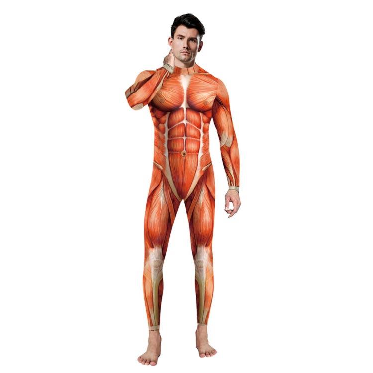 ハロウィン コスプレ 大人 全身タイツ 衣装 コスチューム 筋肉 人体模型 人体 模型 筋肉模型 医学模型 変装 仮装 コスプレ 男性 メンズ｜felice-shop888｜02