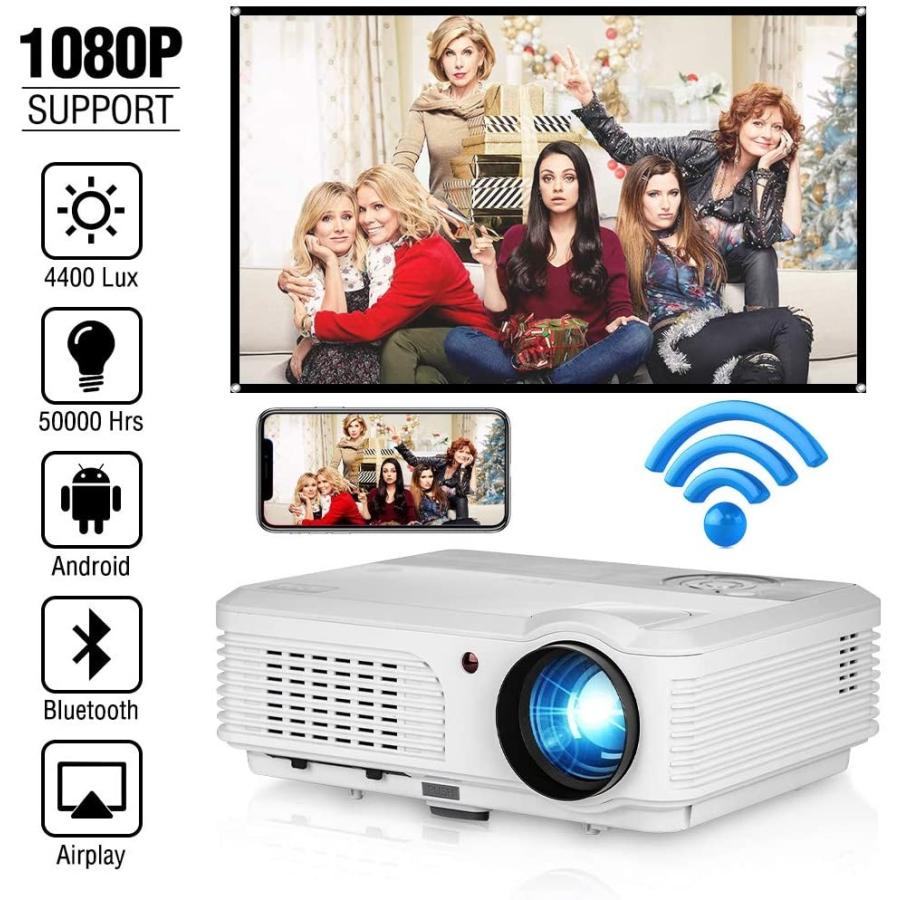 日本未発売 ホームワイヤレス プロジェクター Projector 0 液晶 Led ホームワイヤレス Bluetooth フェリーチェボイス プロジェクター Wi Fi Iphone 1 40lm Iphone ノートパソコンアクセサリー 周辺機器