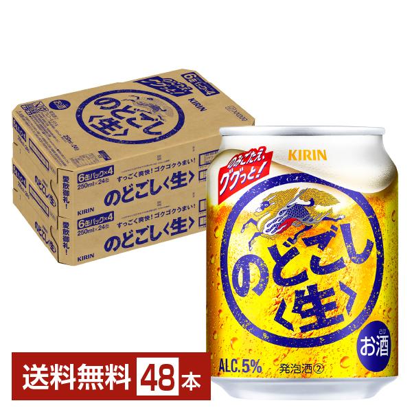 キリン のどごし 生 250ml 缶 24本×2ケース（48本） 送料無料 