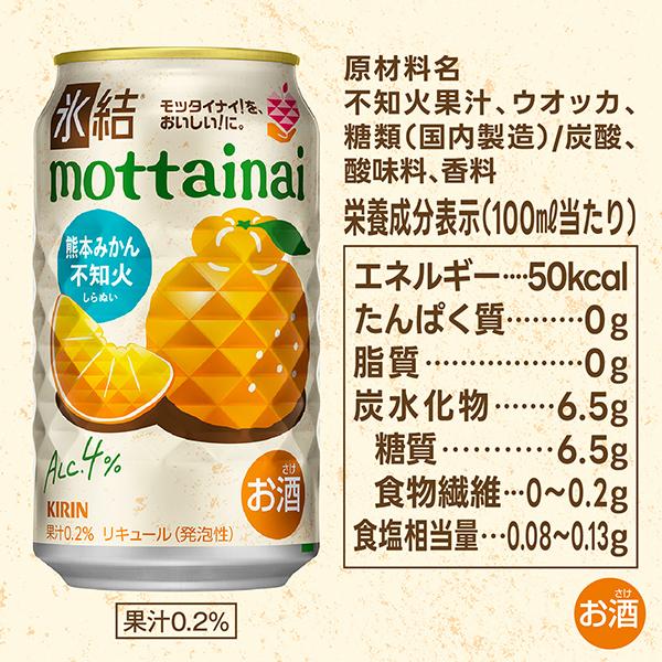 氷結 Premium FRUITS SERIES 空き缶　レトロ缶　ペール缶 氷結 チューハイ キリン もったいない 不知火 350ml 缶 24本 1ケース