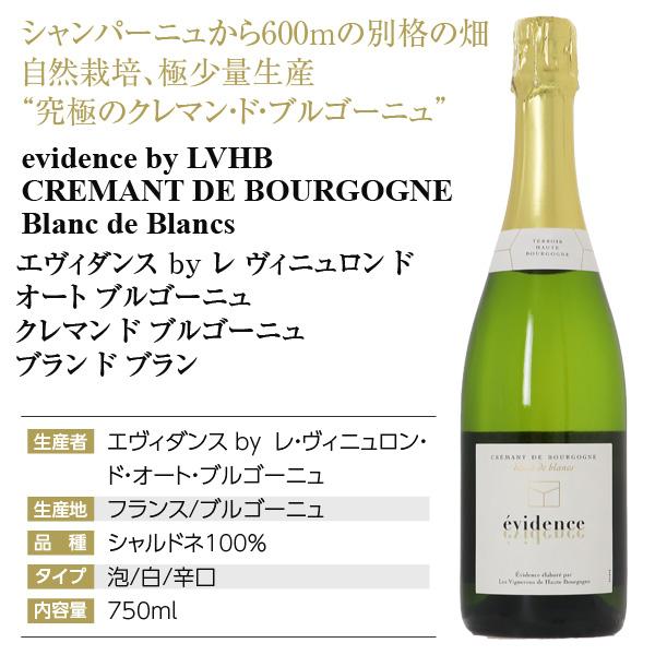 エヴィダンス by LVHB（レ ヴィニュロン ド オート ブルゴーニュ） クレマン ド ブルゴーニュ ブラン ド ブラン NV 750ml |  | 03