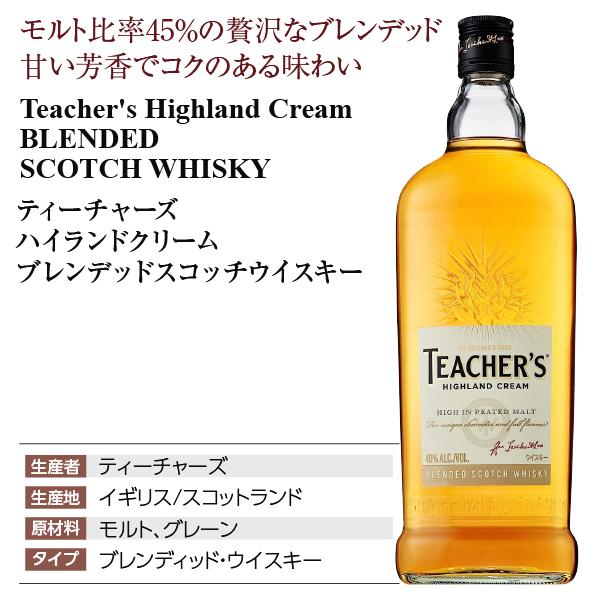 ティーチャーズ ウイスキー ハイランドクリーム 40度 正規 箱なし