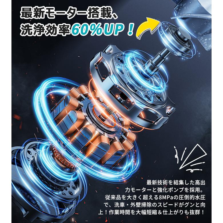 クーポン多数★高圧洗浄機 コードレス 充電式水道直結 自吸両用 6段階マルチスプレー 8MPa吐出圧力 強力噴射 高圧クリーナー 洗車機強力 水圧調整 高圧洗浄ガン |  | 03