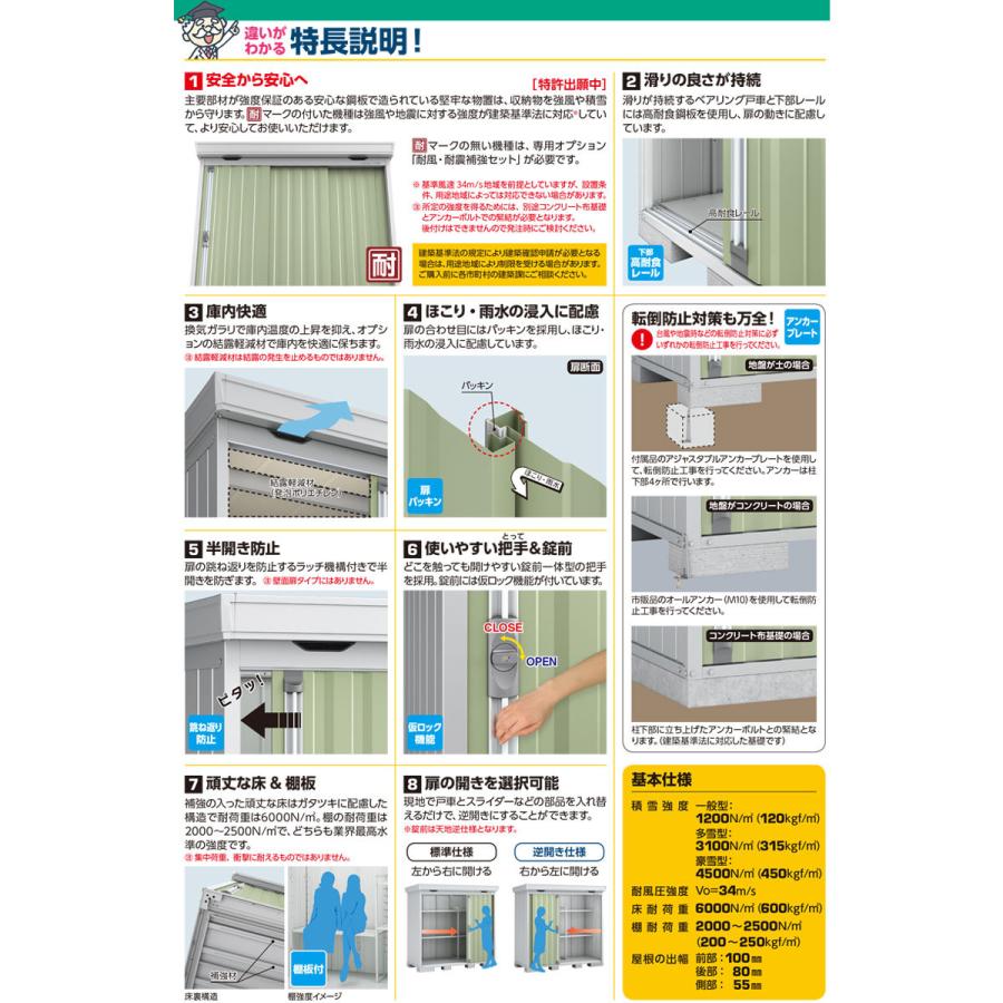 フォルタ 結露軽減材付屋根 多雪型 豪雪型 FS-2614S スタンダード