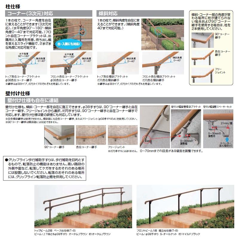 木製手すり 歩行補助用　ブラケットワンセット分ありません。 LIXIL（リクシル） 【部品のみ】 グリップライン 歩行補助手すり