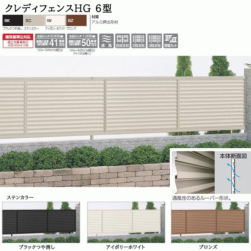 【値下げ】四国化成　クレディフェンス　6型　CDF6-1220SC フェンス　【10898624】 四国化成 | クレディフェンスSG 6型【2023年版】 | 建材サーチ
