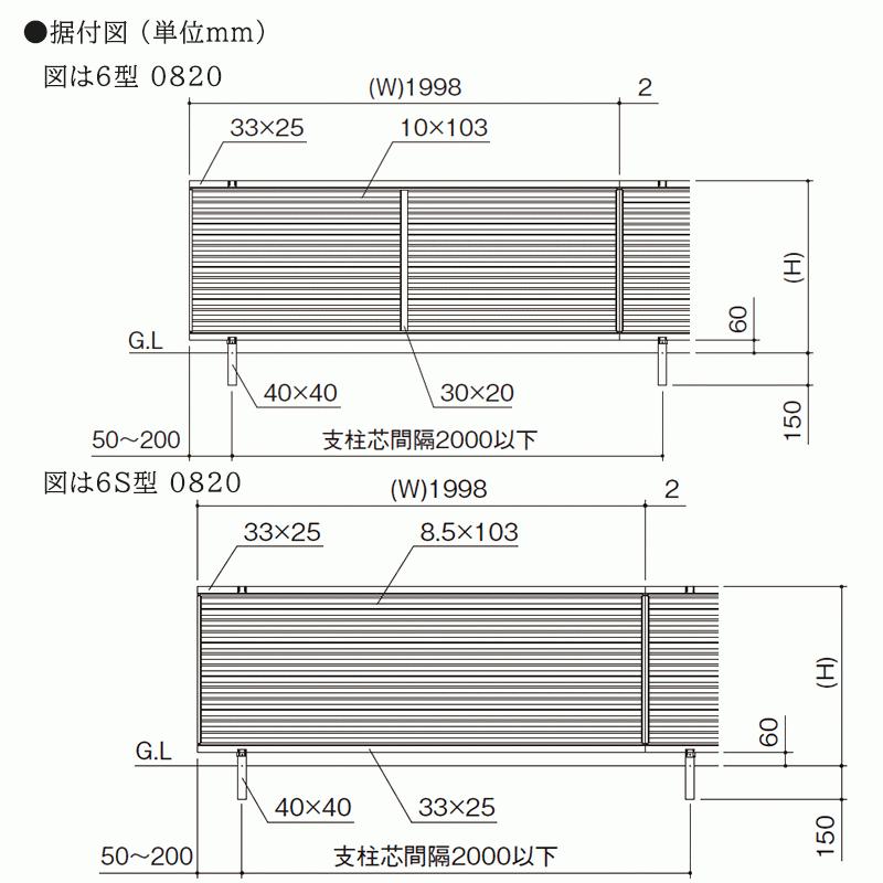 四国化成 クレディフェンスHG 6S型 本体 H1000×W1998 CHGF6S-1020 1枚