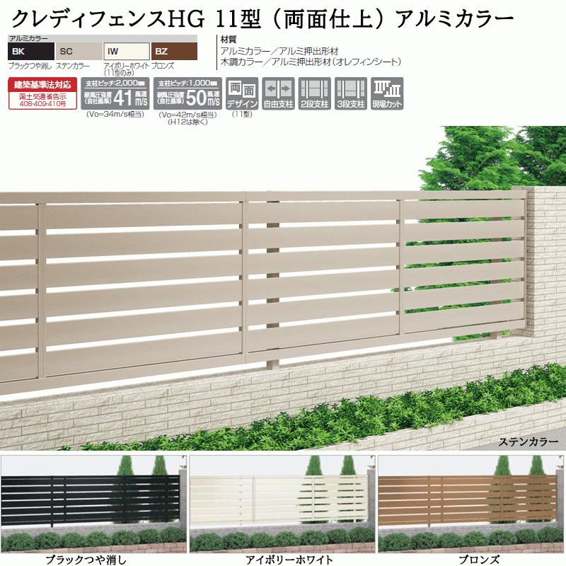 四国化成 クレディフェンスHG 11型 本体 H1200×W1998 アルミカラー CHGF11-1220 1枚の画像