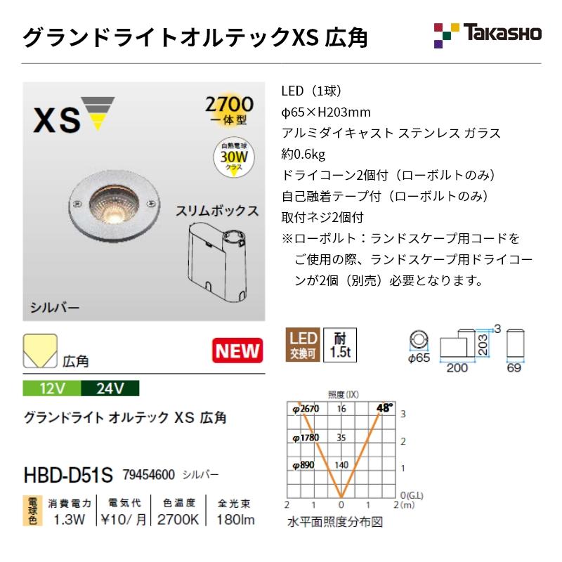 タカショー グランドライト オルテック グランドライト オルテック XS 広角 12V 24V HBD-D51S｜feliju｜02