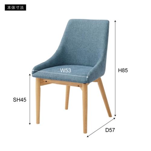 東谷 / ダイニングチェア (ブルー) (W53×D57×H85×SH45) (送料無料