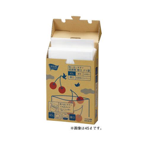 低密度厚口ゴミ袋 箱タイプ 90L 透明 120枚 (直送) 直送【メーカー直送品】｜felista｜02