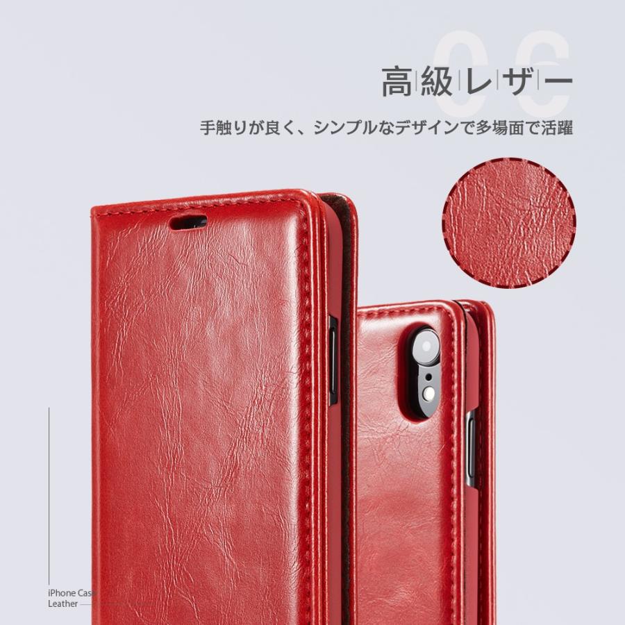 【送料無料】iPhone アイフォン ケース(XS/XSMax/X/XR/8/8Plus/7/7Plus)手帳型 保護 本革調 カード収納 スタンド ICカード対応 レザーケース ワイヤレス充電対応 |  | 06