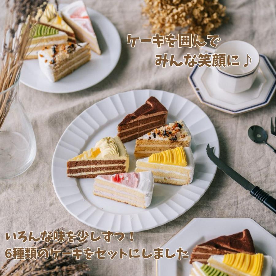 6種のケーキセット 6号18cm 6種類各2カット合計12カット ギフト 誕生日