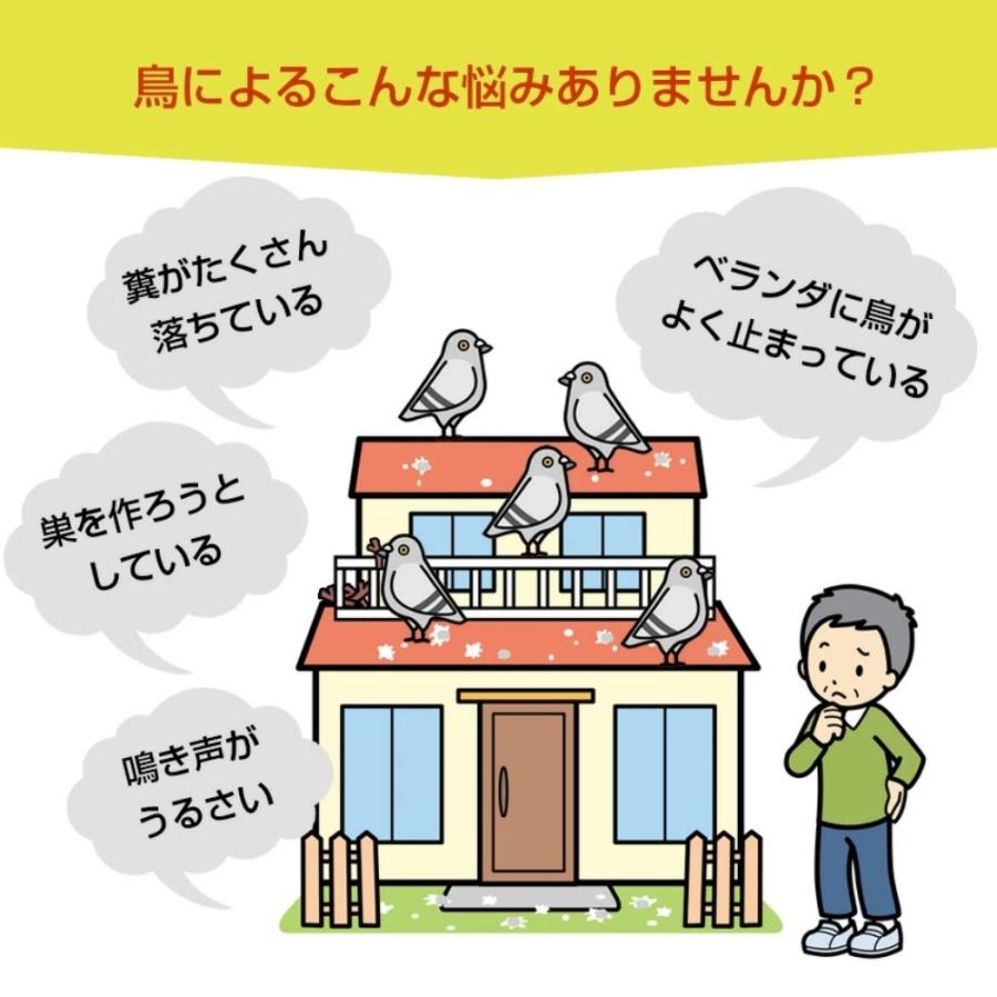 鳥よけグッズ ベランダ 車 畑 鷹 屋根 カラス ムクドリ 避け 対策 ネット 屋外｜felizakka｜03