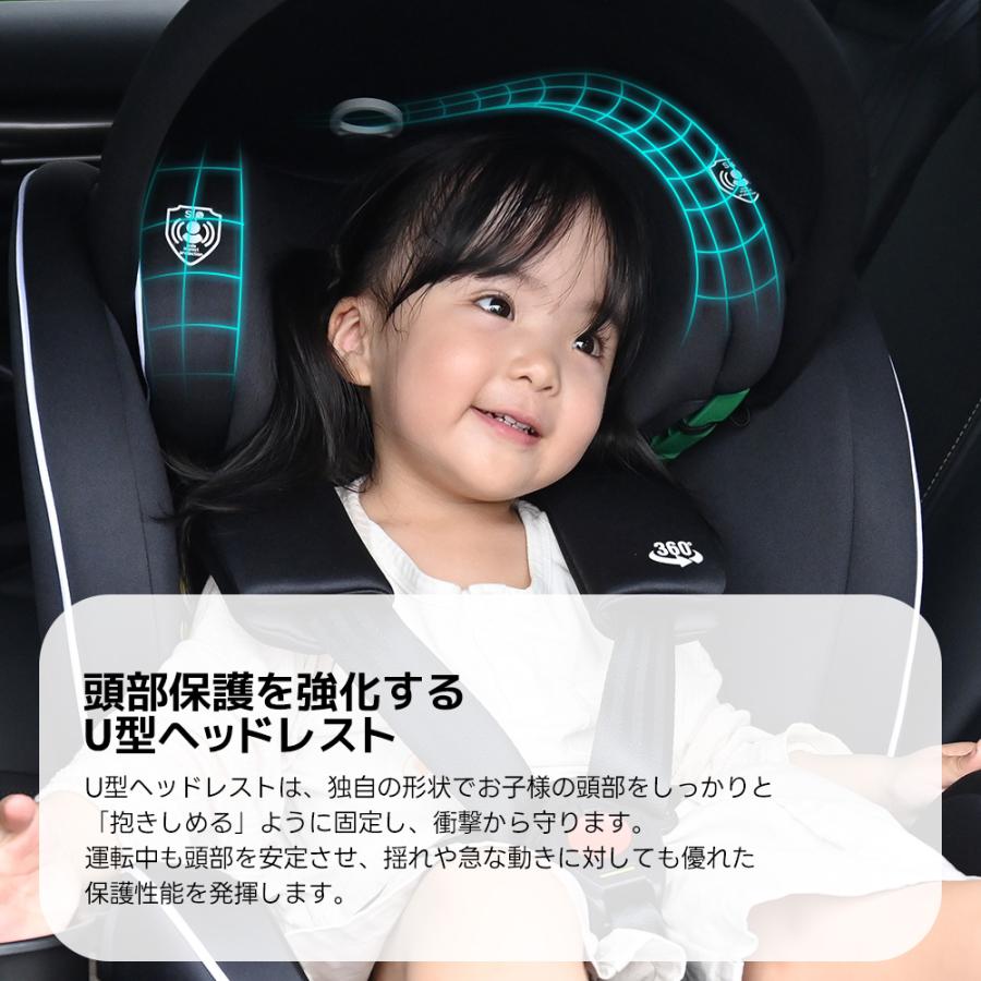 チャイルドシート 0歳〜12歳 新生児 ISOFIX 回転式 360度回転式